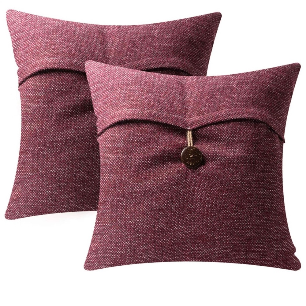 2 purple pillow COVERS 18x18
